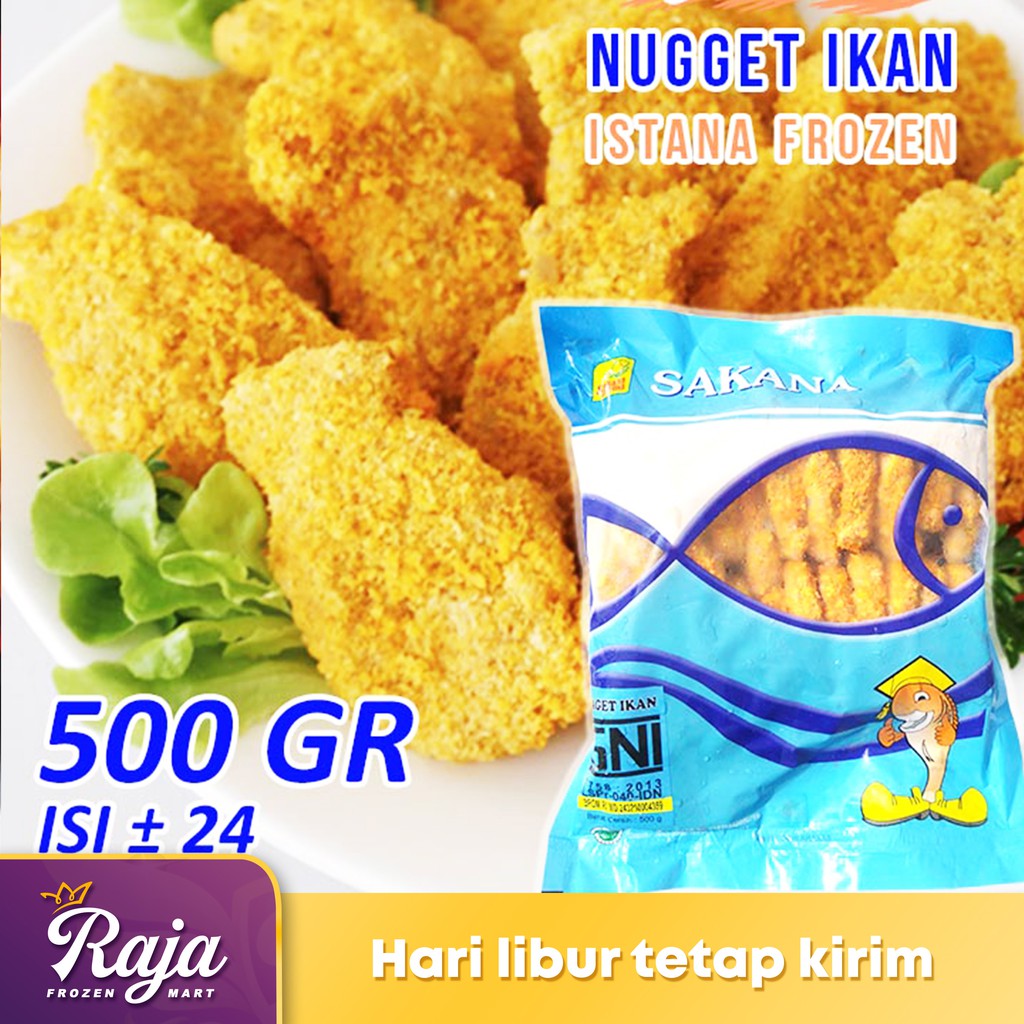 

Sakana Nugget Ikan isi 24 500gr / Nugget / Frozen Food / Kentang Goreng / Makanan Beku