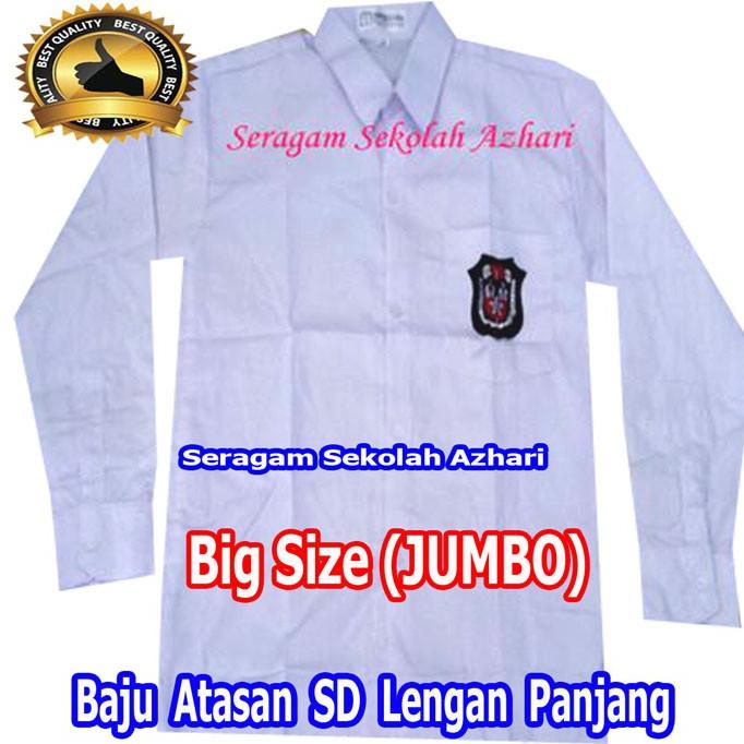 (PROMO Z8085) Baju Seragam Anak SD Putih Lengan Panjang-Baju Seragam Sekolah SD Putih Panjang Jumbo-