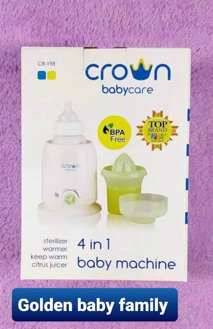 Crown WARMER Sterilizer 4 in 1 BABY MACHINE CR198 Steril + Penghangat Botol ASI / Food Bayi