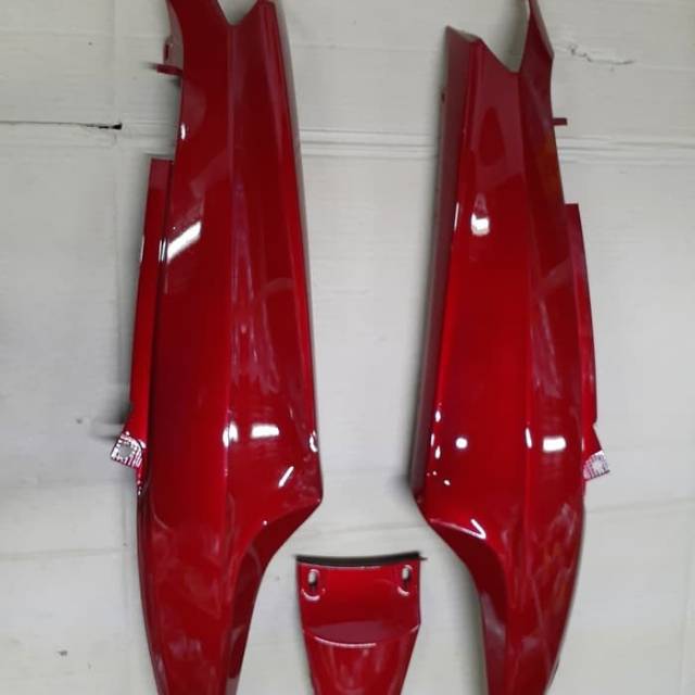 Cover body mio karburator merah maroon+cover stop