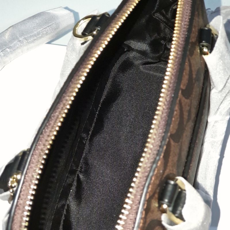 Tas Coach mini sierra in signature mahogany