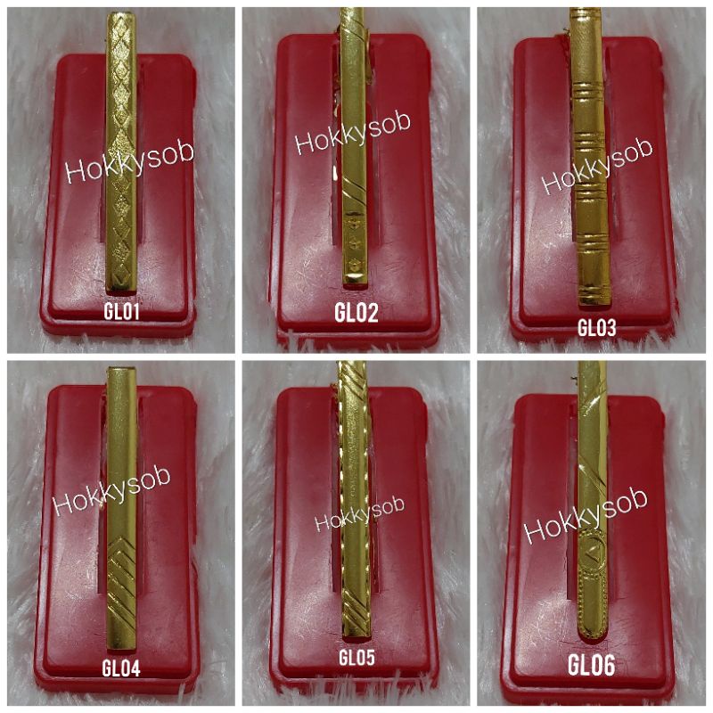 Klip dasi gold emas silver perak penjepit jepit dasi bahan bagus