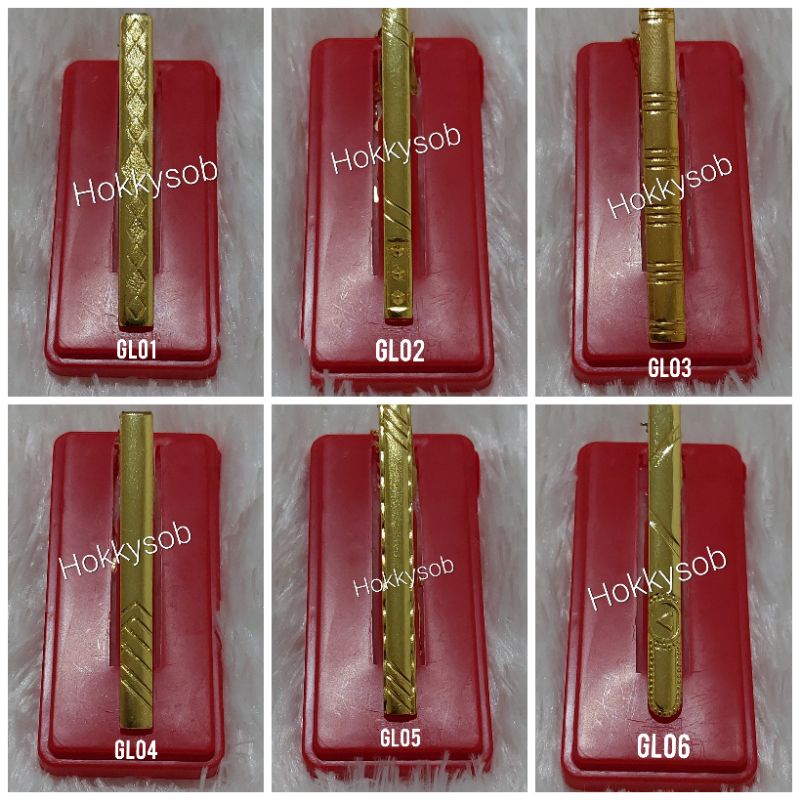 Klip dasi gold emas silver perak penjepit jepit dasi bahan bagus import