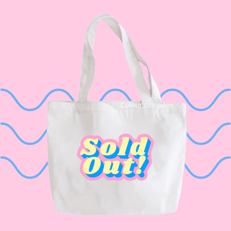 TOTEBAG PASTEL TYPOGRAPHY