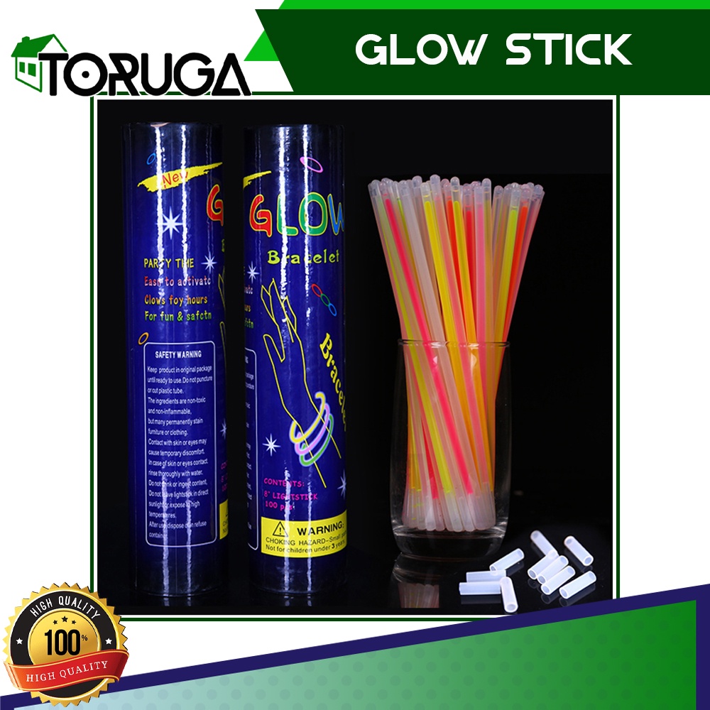 Glowing Stick Glow In The Dark Gelang Fosfor Mainan Anak Glowing Stick Konser 1 TABUNG