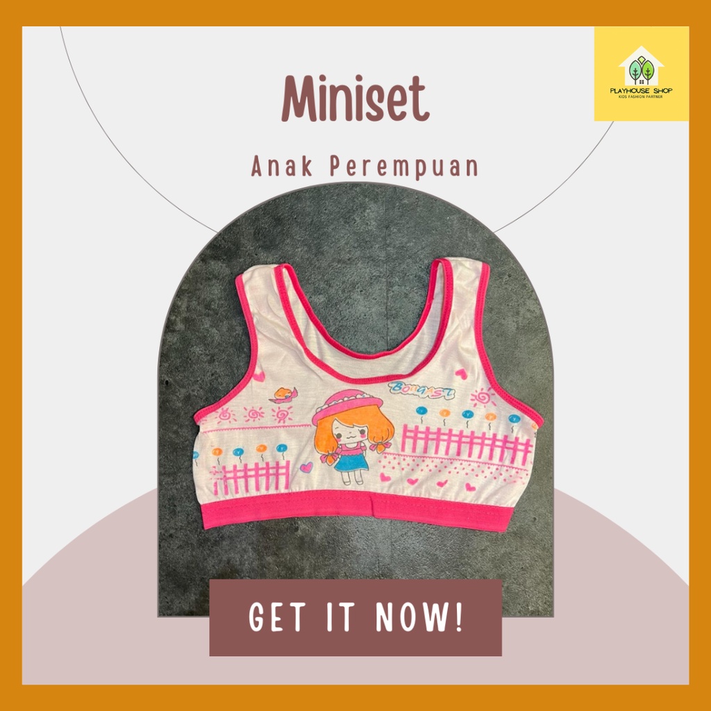 Miniset Anak Remeja Step 1 Tali Lebar Bahan Kaos