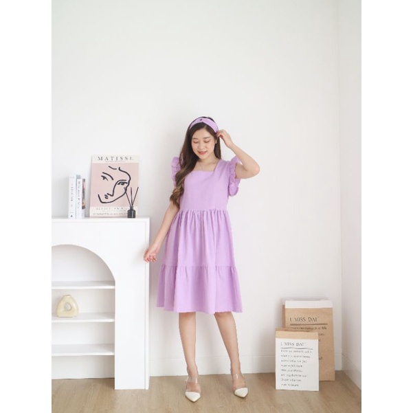 Kim Dress - Dress Wanita / Dress Katun / Summer Dress / Midi Dress / Dress Casual / Pakaian Wanita