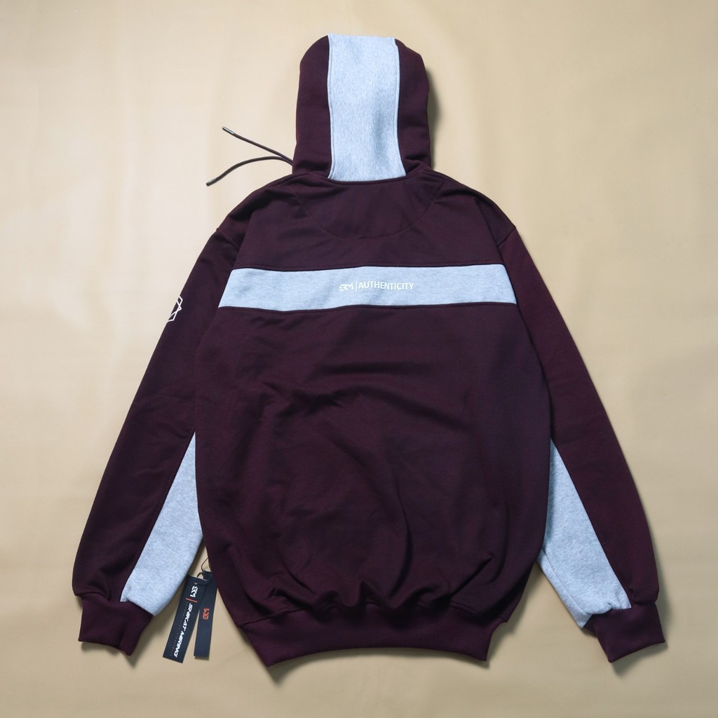 JAKET SWEATER HOODIE FS SKM TWOTONE STRIP  UNISEX PREMIUM QUALITY