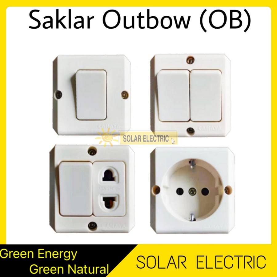 Saklar Outbow OB Indoor Sakelar Sakalar Putih Modern Minimalis SNI