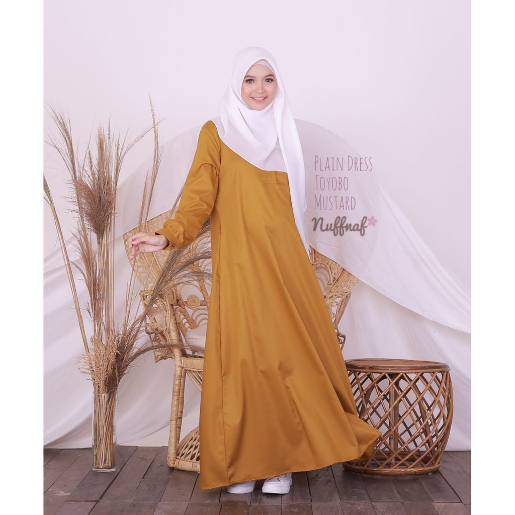 NUFFNAF PLAIN DRESS TOYOBO MUSTARD AUTHENTIC