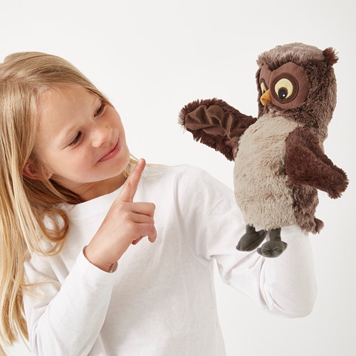 VANDRING UGGLA Boneka tangan Burung Hantu Owl