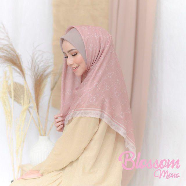 Mylady Hijab PREMIUM MONOGRAM EDITION denim vanilla latte avocado mustard mocha yakult black MONO-BLOSSOM MONO