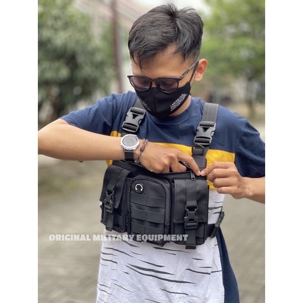 TAS DADA PRIA TERBARU CHEST RIG BAG BLACK LEGACI ORIGINAL NEISDA NEW ARIVAL