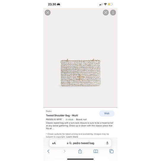 tas tweed merk Pedro NEW