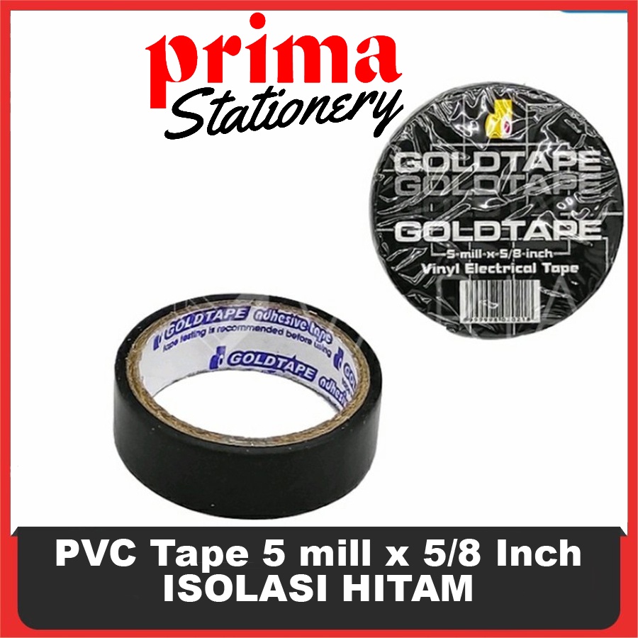 

Isolasi TAPE hitam MERK GoldTape ISOLASI LISTRIK SOLASI LISTRIK KABEL HITAM 15MM GOLD TAPE