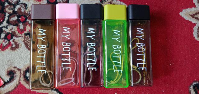 My Bottle Petak Clear / Botol Persegi / Botol 500 Ml / Botol Minum Frosted
