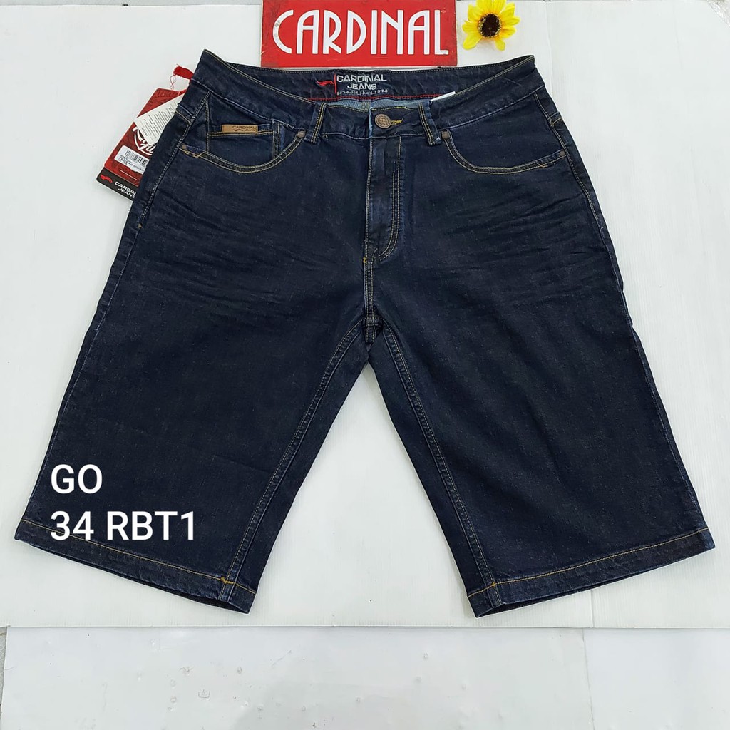 gof 34-CBV CARDINAL JEANS Celana Pria Celana Pendek Bermuda Casual Sobek Slimfit Reguler Fit Reguler