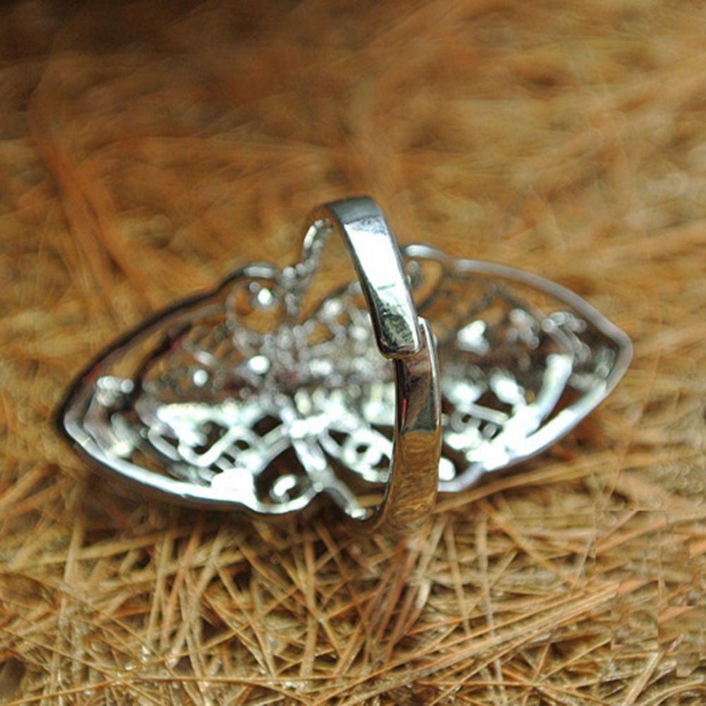 Cincin Permata Reiki TOP Fashion Perhiasan Adjustable Healing Hollow Stone