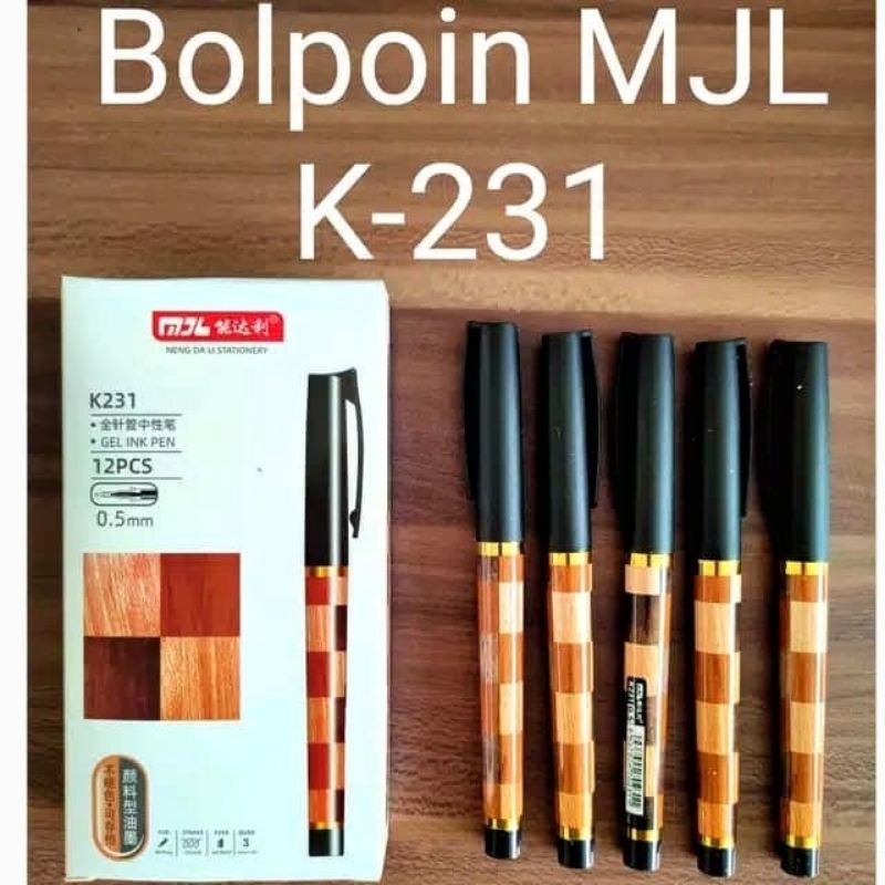 

BOLPOIN/ BOLPEN/ PULPEN/ PEN GEL MJL K-231 MOTIF WOOD