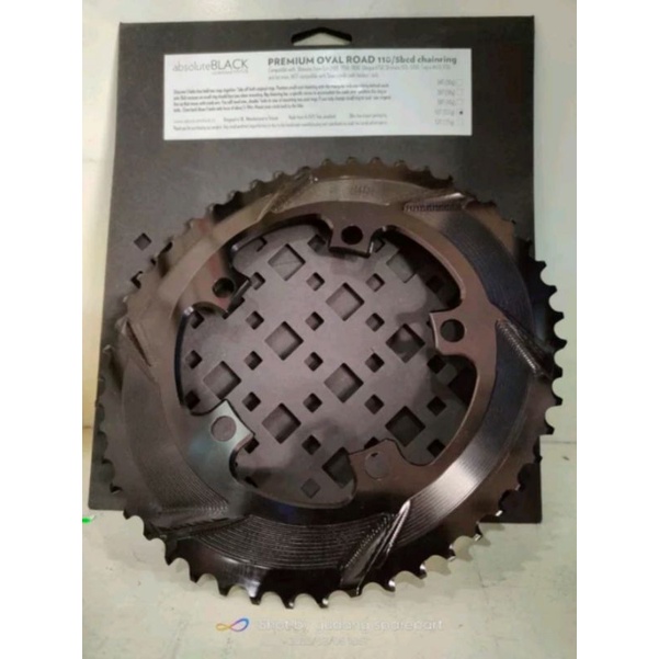 CHAINRING OVAL ABSOLUTE BLACK ROAD 50T BCD 110 5 BCD

