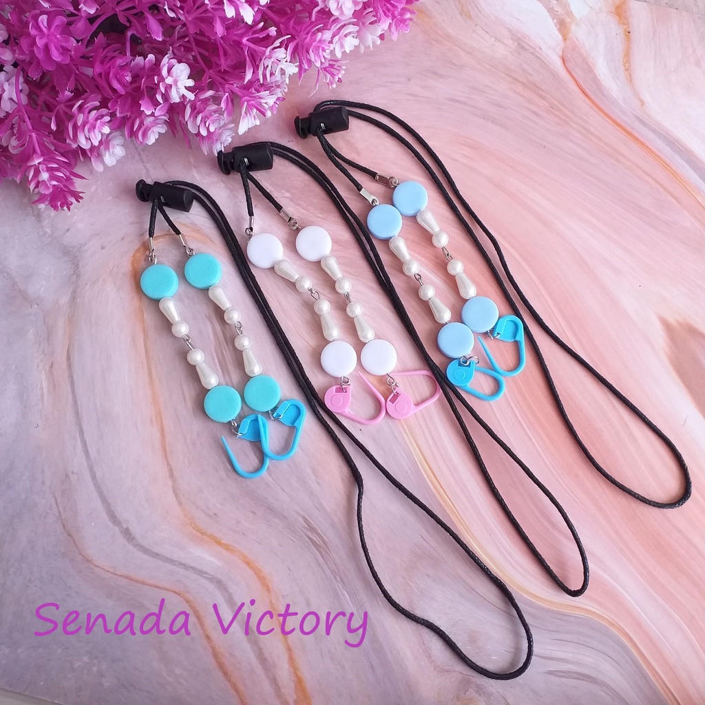 Senada Victory Kalung Masker Mote 2 IN 1 Tali Masker PasteL konektor Adjustable STMA01