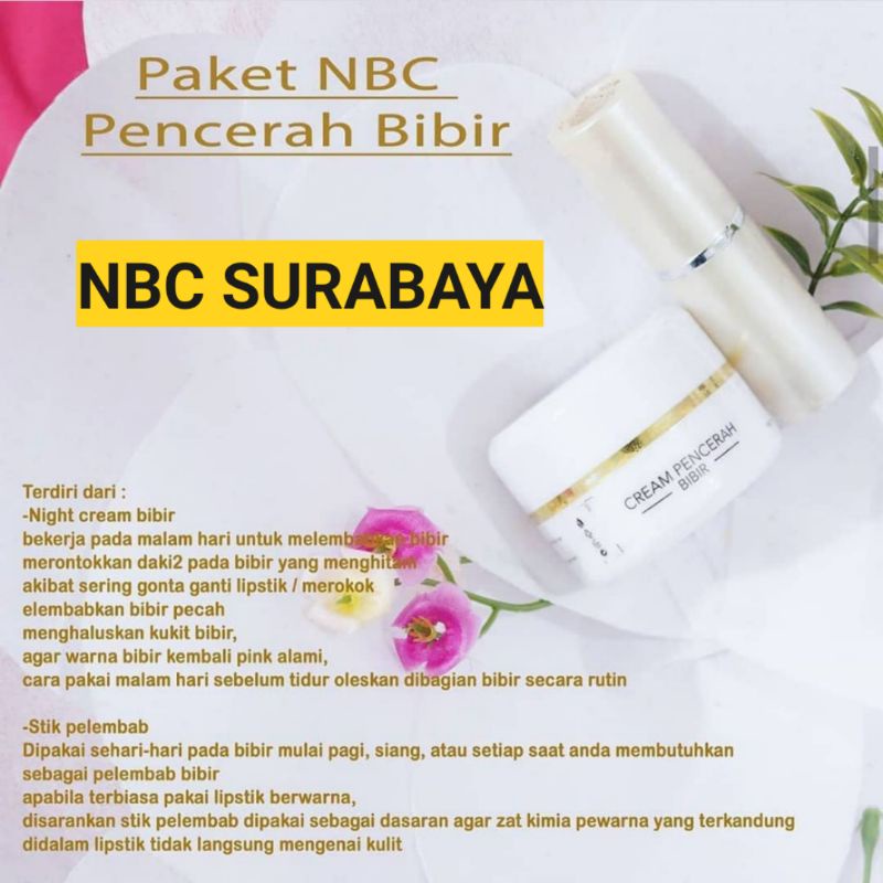 Paket pencerah bibir NBC / Lipbalm NBC / paket super glowing NBC / NBC skincare / Ndia beautycare