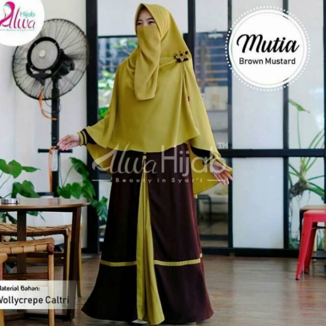 GROSIR GAMIS MUTIA SYAR'I SET PLUS KHIMAR