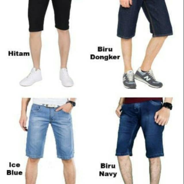 CELANA PENDEK JEANS PENSIL PRIA PREMIUM