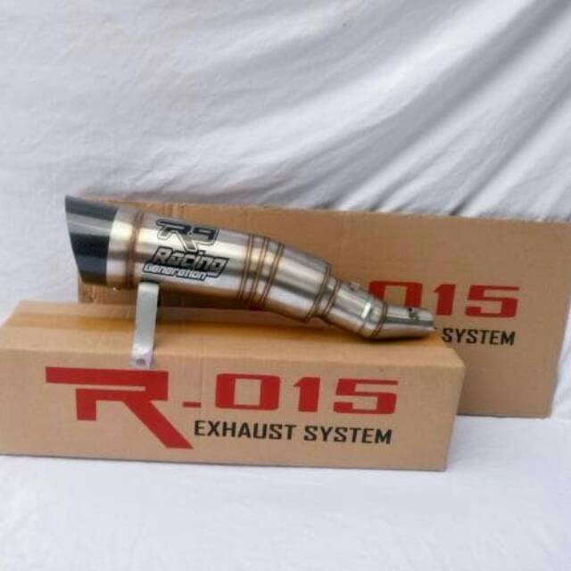 Knalpot Silencer Slip On R9 Carbon Stainless