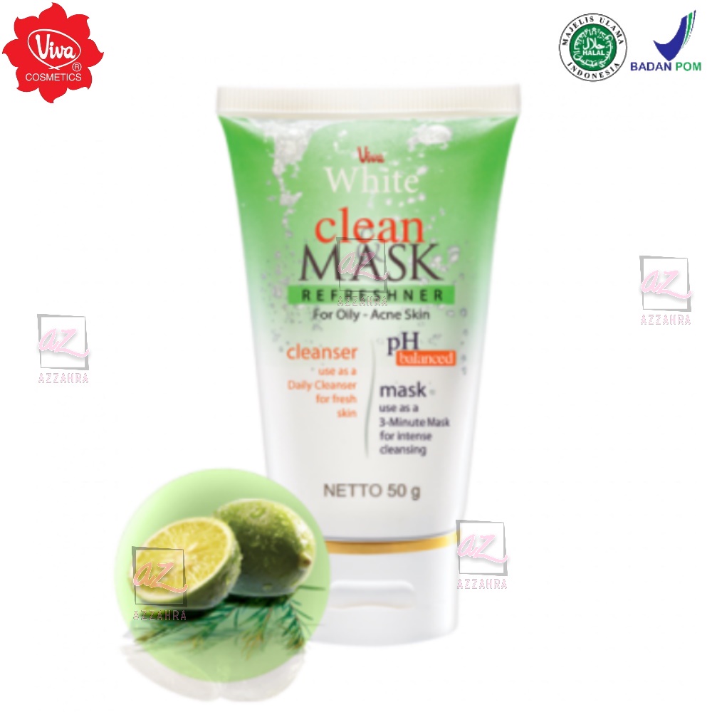 Viva White Clean Mask Refreshner Normal| Dry| Oily Skin 50gr