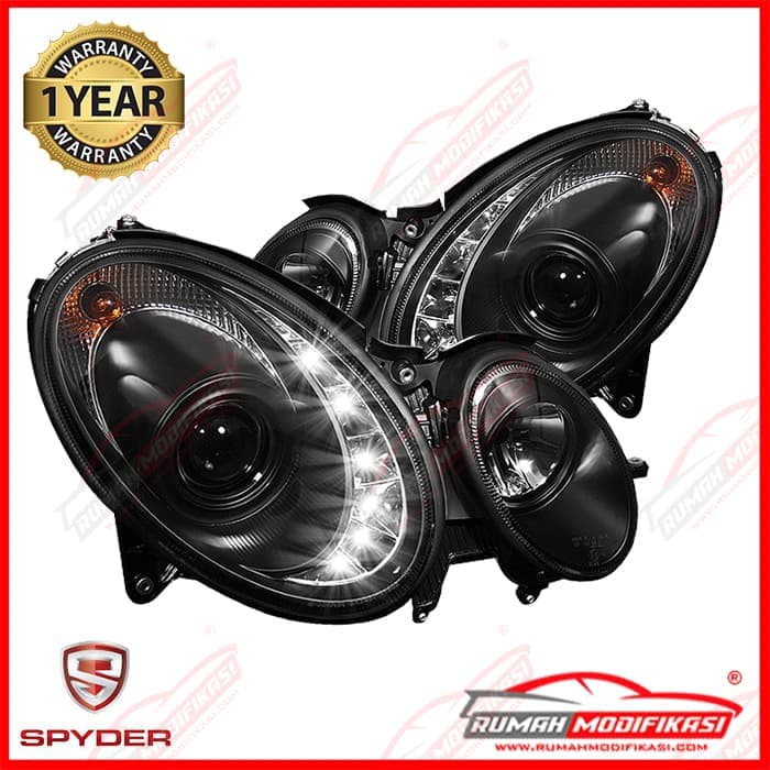 HEADLAMP - BENZ W211- E-CLASS 2006-2008 - LED - SONAR - BLACK