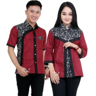  Batik  Couple  Atasan Batik  kemeja  Batik  pria Shopee 