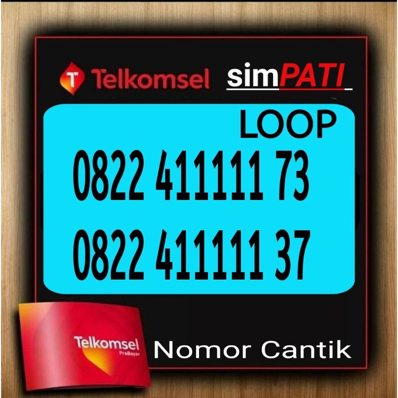 Nomor cantik simpati loop nomer cantik Telkomsel kartu perdana loop 4G 11111 super mantab
