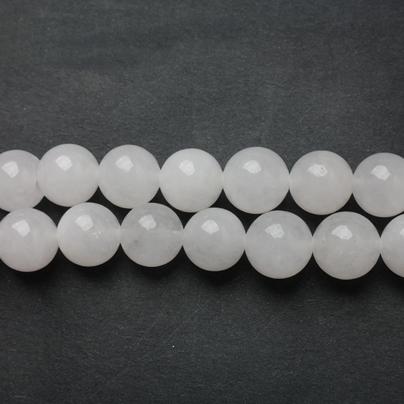 Round Natural White Crystal Stone Loose Spacer Beads Wholesale DIY Jewelry Accessories