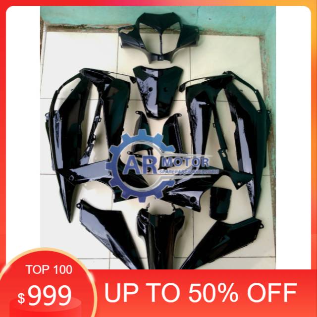 FULL BODY HALUS SUPRA X 125 BETMEN 2007 - 2010 HITAM