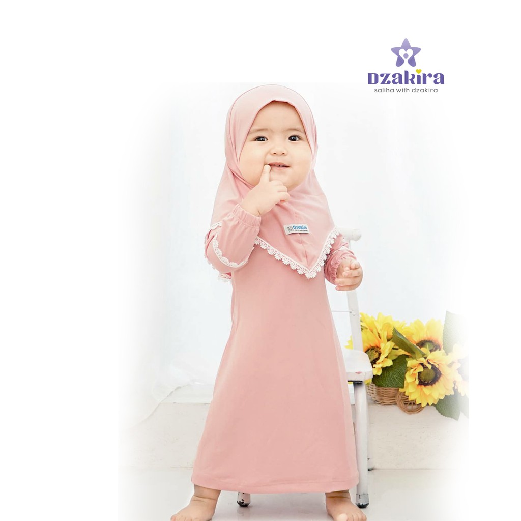 GAMIS BAYI 0-3thn RENDA KAIRA DUSTY PINK TWIST ORIGINAL by DZAKIRA