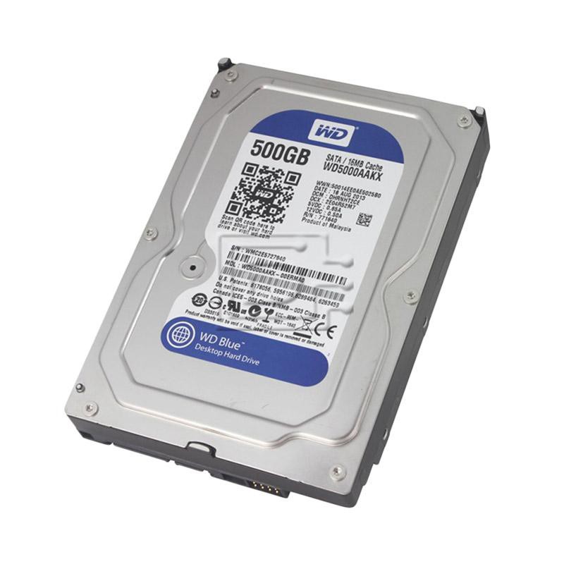 HDD WD 3.5 500GB BLUE RESMI ORIGINAL HARDISK DRIVE