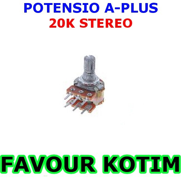POTENSIOMETER 20K POTENSIO STEREO B20K A-PLUS GOOD QUALITY FVKOTIM