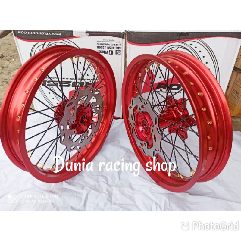 Paketan Velg Pelek Sumo Supermoto CRF 150 250 300 17 300 350 17 300 450 17 Tromol CRF +bearing +piringan cakram