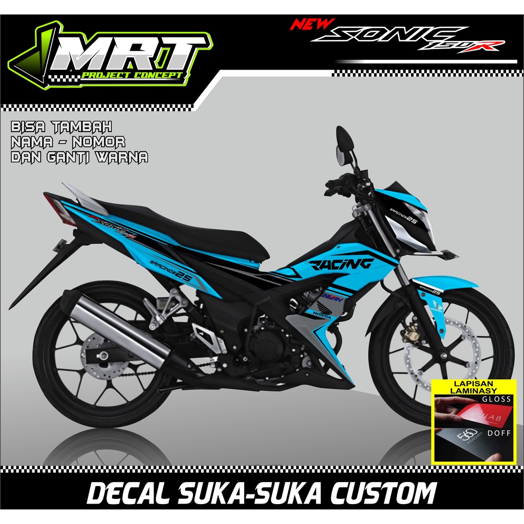 DECAL STICKER SONIC, DECAL SONIC CUSTOM