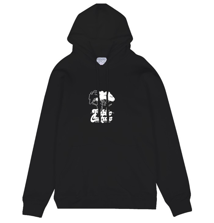 Public Culture - Natural Hoodie - Black