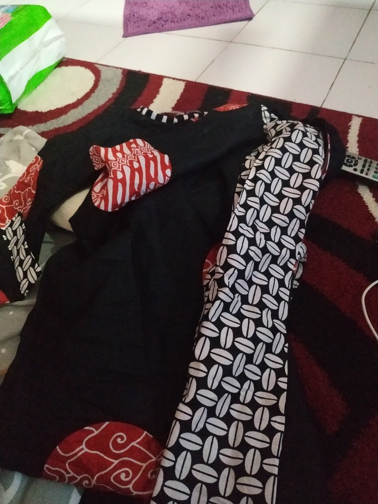 Terlaris Serut Genes Jelita Tunic Navbor Yelbor Whitbor Creambor Tunik Batik Modern Hrb030 D