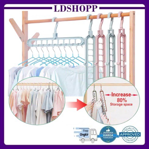 LDS MAGIC HANGER 9IN1 GANTUNGAN BAJU ORGANIZER SERBAGUNA