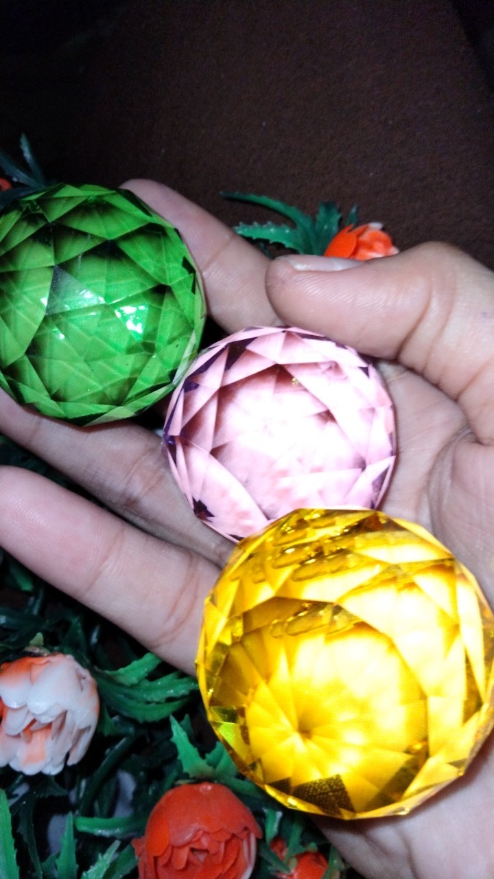 Aksesoris Kristal Lampu Hias Lilin Chandelier Baso Bakso Bola 40 Mm Bening Ungu Pink Hitam Kuning
