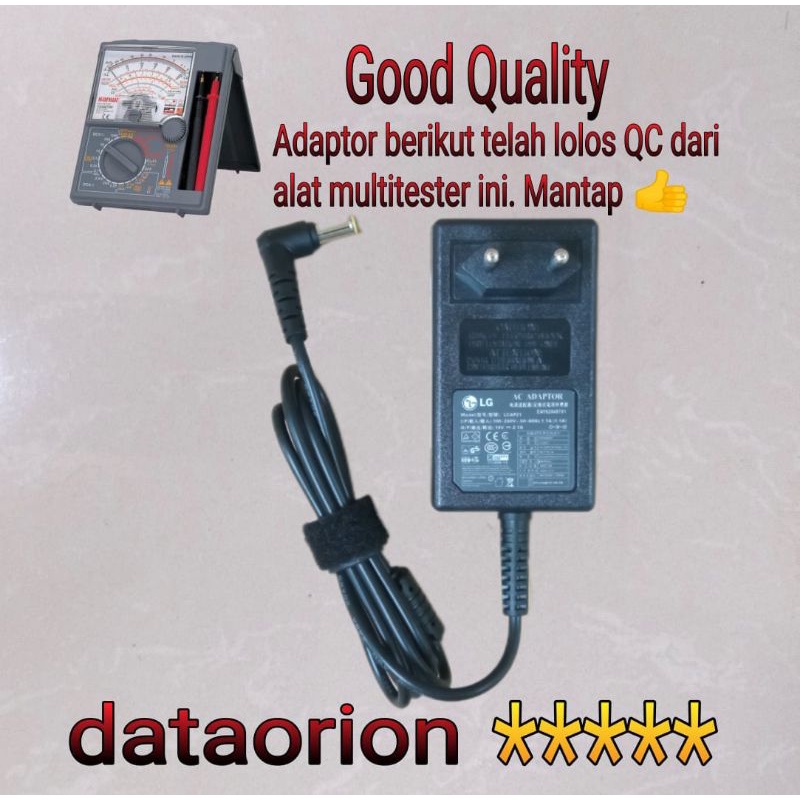 Adaptor Charger TV LED LG 19V 2.1 Compatibble 19V 1.3A 1.6A 1.7A  Colokan langsung DC 6.5*4.4 mm