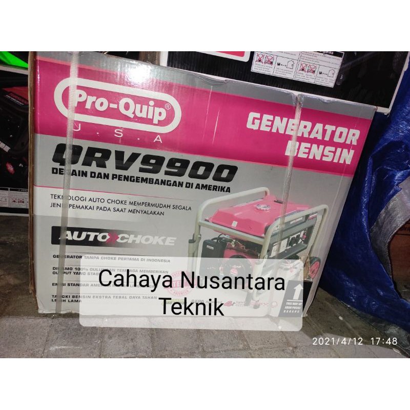 Mesin Genset 7500 Watt PROQUIP Auto Choke QRV9900