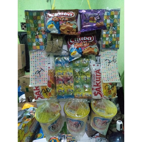 Mainan Warung Lotre pasangan Cabutan popmie Isi 80pcs