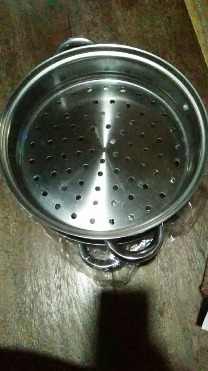 Stm - Panci Kukus 28cm Steamer 2 Susun Stainless Steel Kukusan Dandang