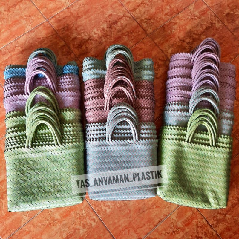 TAS SOUVENIR / TAS LURIK  WARNA POLOS SIZE M