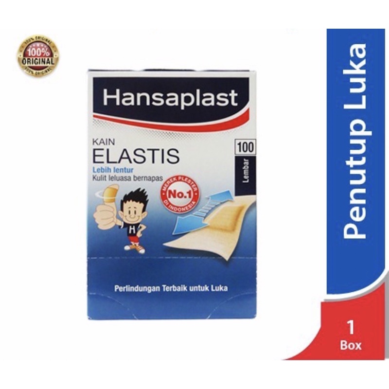 Hansaplast kain elastis box 100 pcs ( pelindung luka )